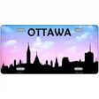 Ottawa Silhouette Metal Novelty License Plate 24" x 12" (LLP)