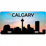 Calgary Silhouette Metal Novelty License Plate 24" x 12" (LLP)