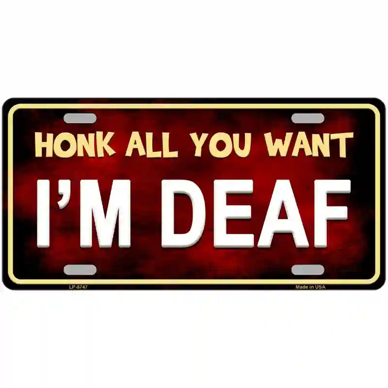 Honk All You Want Metal Novelty License Plate 24" x 12" (LLP)