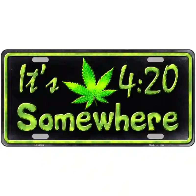 Its 4:20 Metal Novelty License Plate 24" x 12" (LLP)