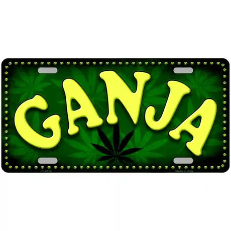 Ganja Metal Novelty License Plate 24" x 12" (LLP)