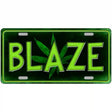 Blaze Metal Novelty License Plate 24" x 12" (LLP)