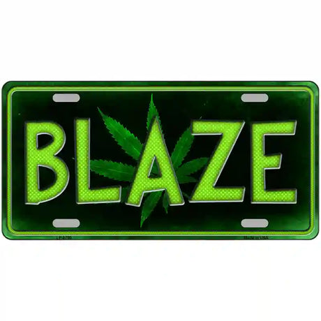 Blaze Metal Novelty License Plate 24" x 12" (LLP)