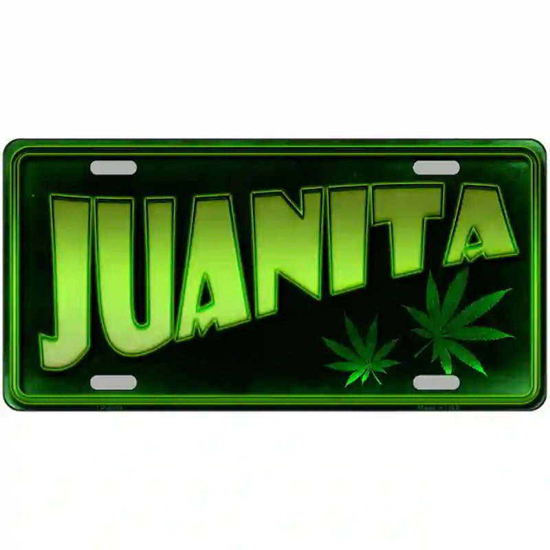 Juanita Metal Novelty License Plate 24" x 12" (LLP)