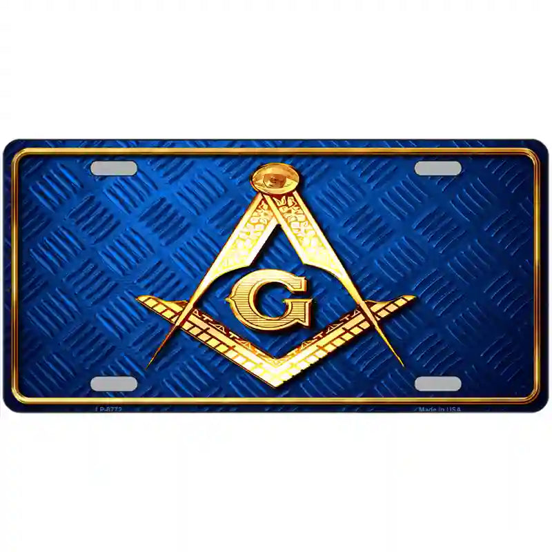 Freemasonry Metal Novelty License Plate 24" x 12" (LLP)