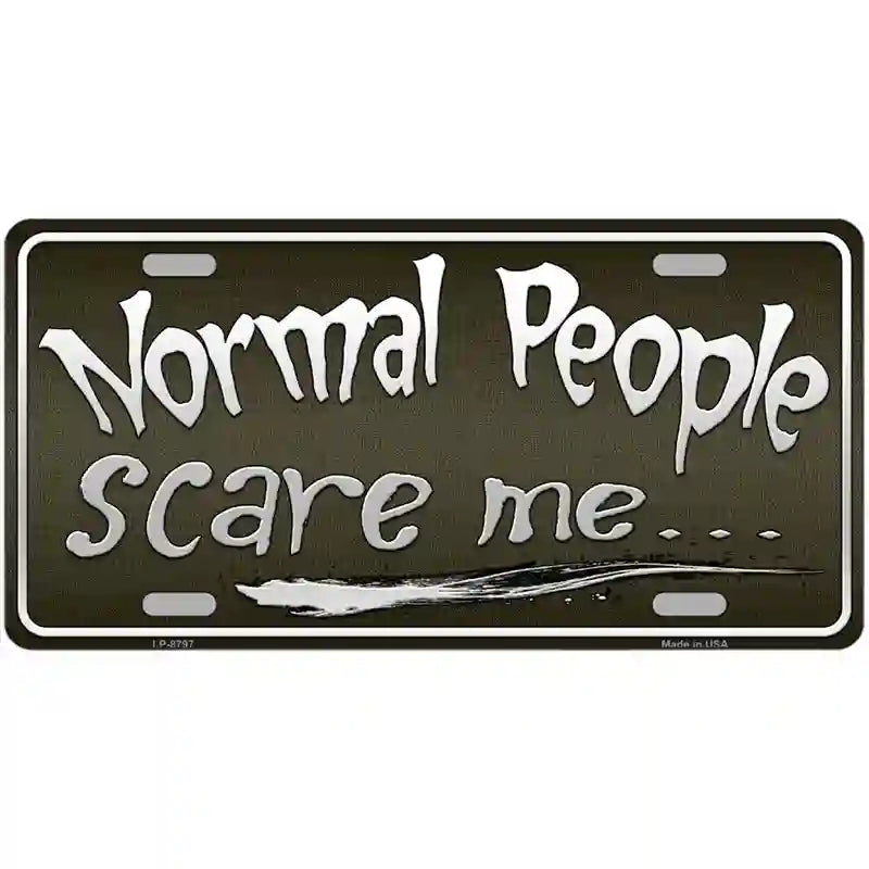 Normal People Metal Novelty License Plate 24" x 12" (LLP)