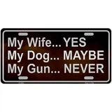 My Gun Metal Novelty License Plate 24" x 12" (LLP)