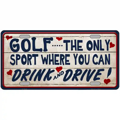 Drink And Drive Metal Novelty License Plate 24" x 12" (LLP)