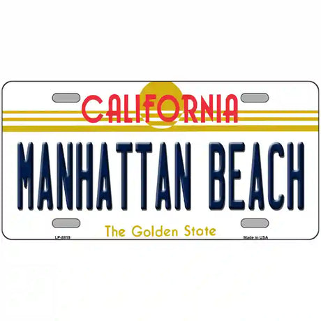 Manhattan Beach CA Metal Novelty License Plate 24" x 12" (LLP)