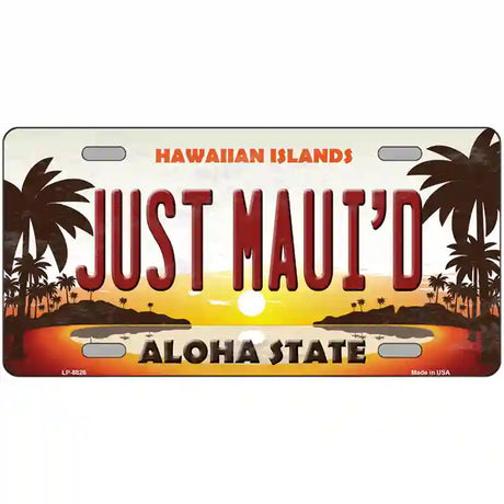 Just Mauid Sunset Novelty Metal License Plate 24" x 12" (LLP)