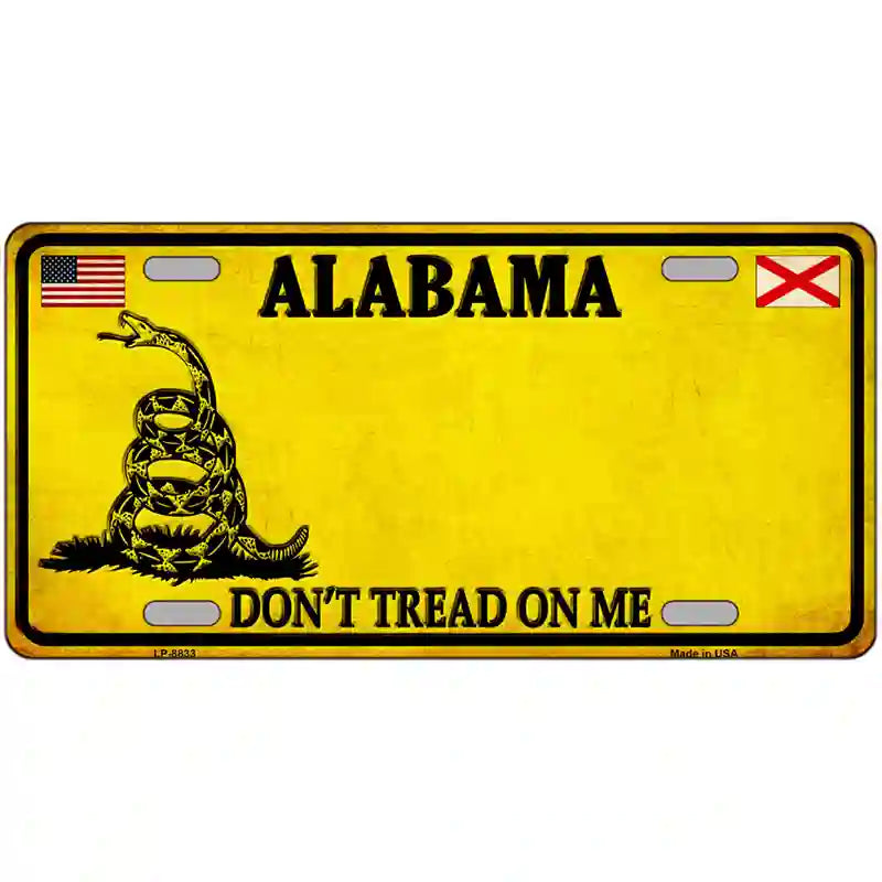 Alabama Dont Tread On Me Metal Novelty License Plate 24" x 12" (LLP)