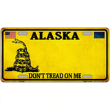 Alaska Dont Tread On Me Metal Novelty License Plate 24" x 12" (LLP) / Yes