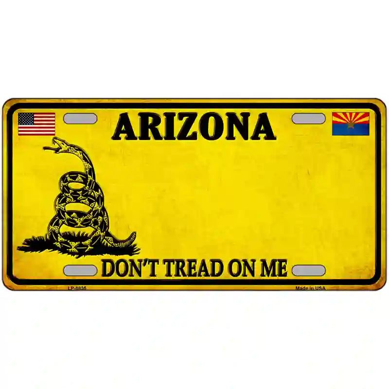 Arizona Dont Tread On Me Metal Novelty License Plate 24" x 12" (LLP) / Yes