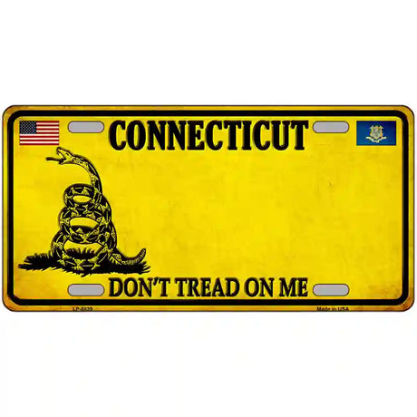 Connecticut Dont Tread On Me Metal Novelty License Plate 24" x 12" (LLP) / Yes