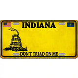 Indiana Dont Tread On Me Metal Novelty License Plate 24" x 12" (LLP) / Yes