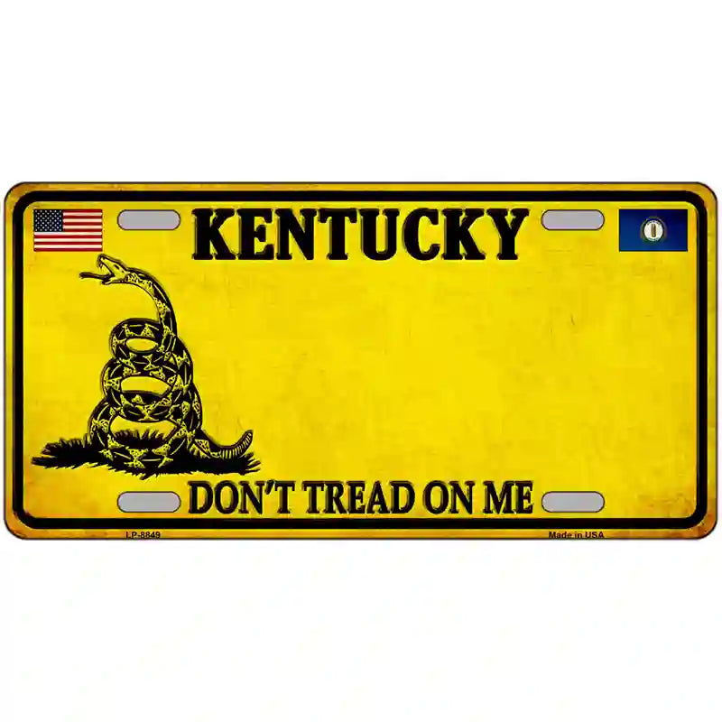 Kentucky Dont Tread On Me Metal Novelty License Plate 24" x 12" (LLP)