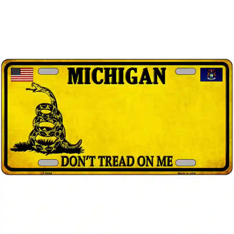 Michigan Dont Tread On Me Metal Novelty License Plate 24" x 12" (LLP) / Yes