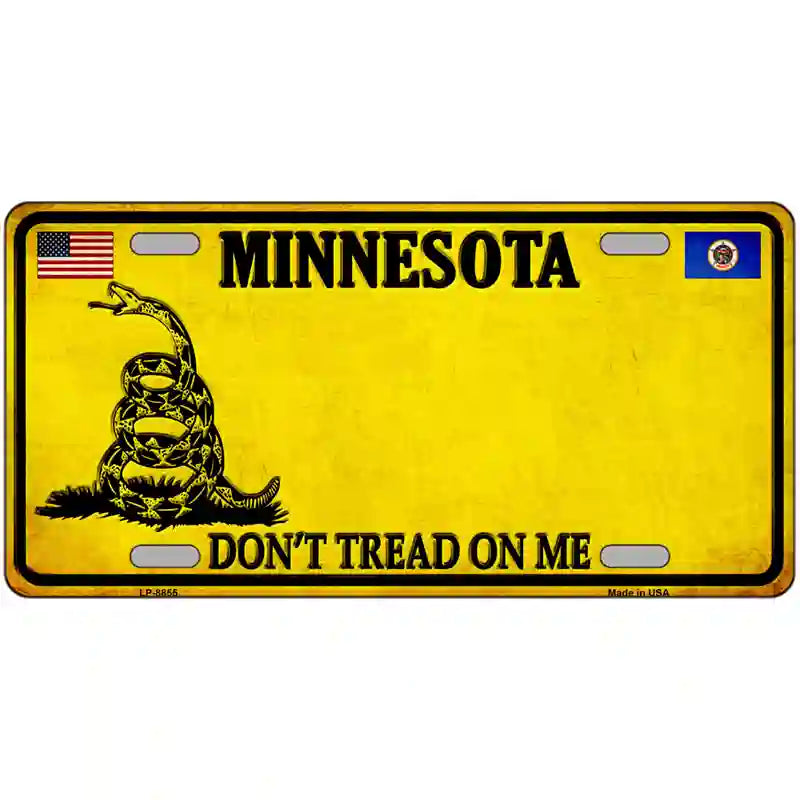 Minnesota Dont Tread On Me Metal Novelty License Plate 24" x 12" (LLP) / Yes