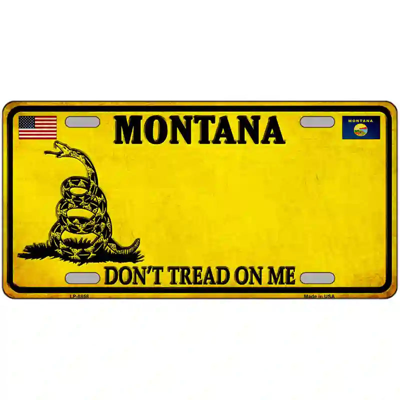 Montana Dont Tread On Me Metal Novelty License Plate 24" x 12" (LLP) / Yes