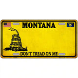 Montana Dont Tread On Me Metal Novelty License Plate 24" x 12" (LLP) / Yes