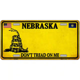 Nebraska Dont Tread On Me Metal Novelty License Plate 24" x 12" (LLP) / Yes