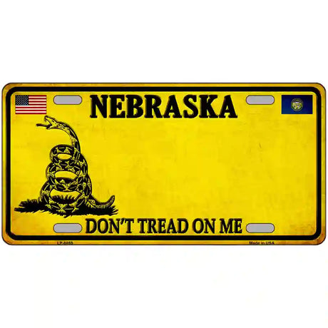 Nebraska Dont Tread On Me Metal Novelty License Plate 24" x 12" (LLP) / Yes