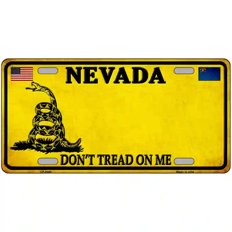 Nevada Dont Tread On Me Metal Novelty License Plate 24" x 12" (LLP) / Yes