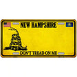 New Hampshire Dont Tread On Me Metal Novelty License Plate 24" x 12" (LLP) / Yes