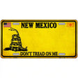 New Mexico Dont Tread On Me Metal Novelty License Plate 24" x 12" (LLP) / Yes