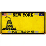 New York Dont Tread On Me Metal Novelty License Plate 24" x 12" (LLP) / Yes