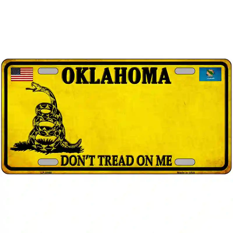 Oklahoma Dont Tread On Me Metal Novelty License Plate 24" x 12" (LLP) / Yes