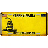 Pennsylvania Dont Tread On Me Metal Novelty License Plate 24" x 12" (LLP) / Yes