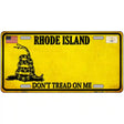 Rhode Island Dont Tread On Me Metal Novelty License Plate 24" x 12" (LLP) / Yes