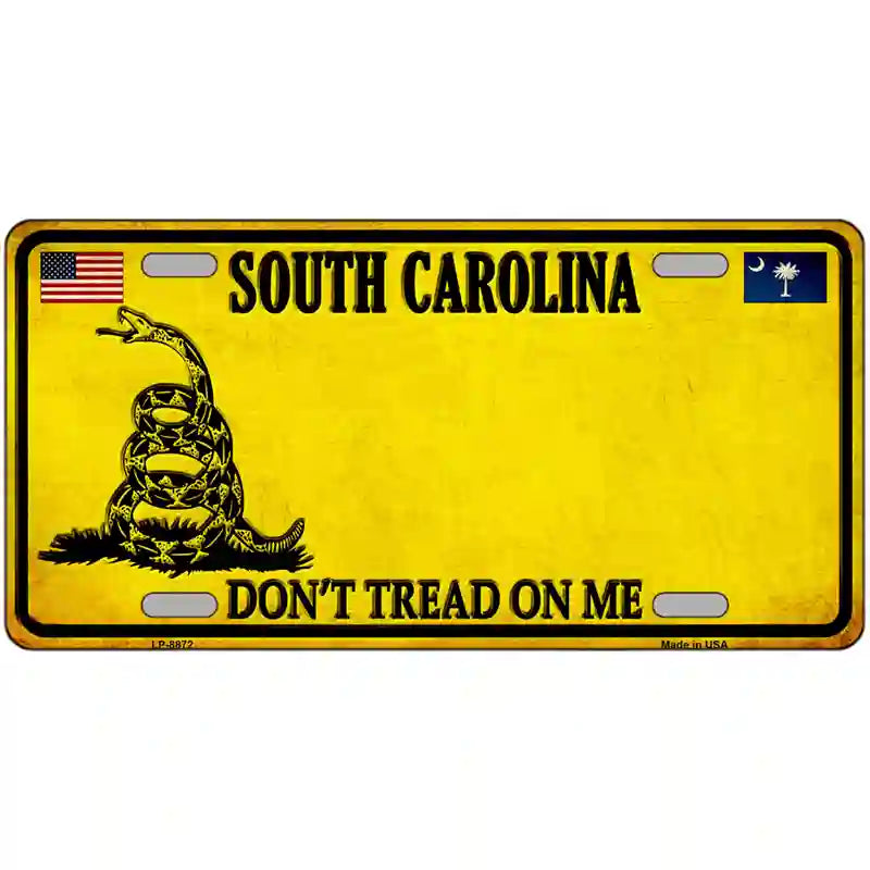 South Carolina Dont Tread On Me Metal Novelty License Plate 24" x 12" (LLP) / Yes