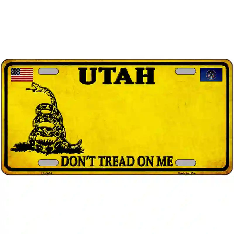 Utah Dont Tread On Me Metal Novelty License Plate 24" x 12" (LLP) / Yes