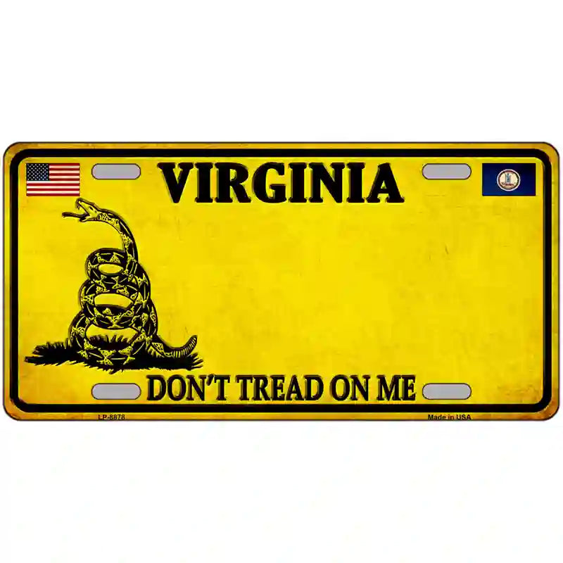 Virginia Dont Tread On Me Metal Novelty License Plate 24" x 12" (LLP) / Yes