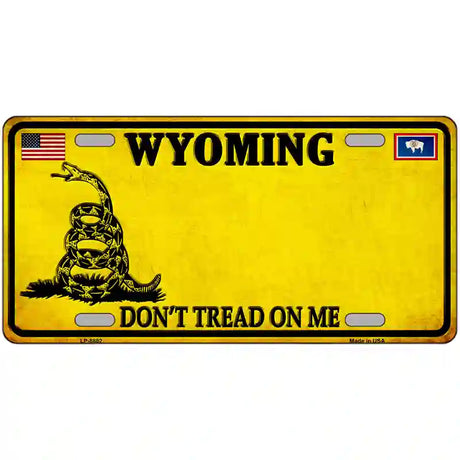 Wyoming Dont Tread On Me Metal Novelty License Plate 24" x 12" (LLP) / Yes