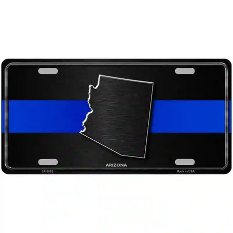 Arizona Thin Blue Line Metal Novelty License Plate 24" x 12" (LLP)