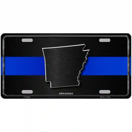 Arkansas Thin Blue Line Metal Novelty License Plate 24" x 12" (LLP)