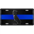 California Thin Blue Line Metal Novelty License Plate 24" x 12" (LLP)