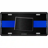 Colorado Thin Blue Line Metal Novelty License Plate 24" x 12" (LLP)