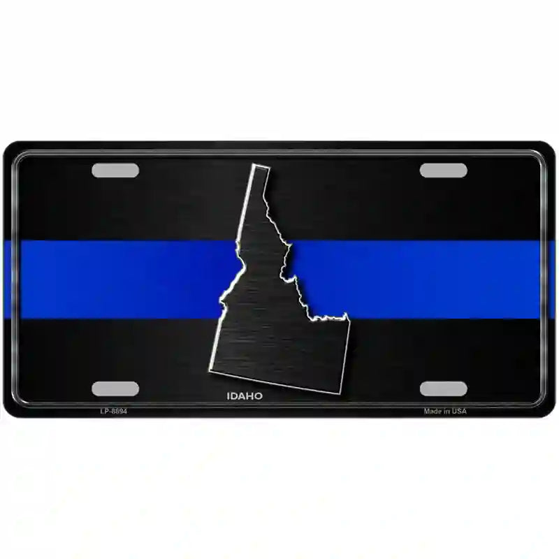 Idaho Thin Blue Line Metal Novelty License Plate 24" x 12" (LLP)