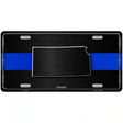 Kansas Thin Blue Line Metal Novelty License Plate 24" x 12" (LLP)