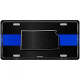 Kansas Thin Blue Line Metal Novelty License Plate 24" x 12" (LLP)