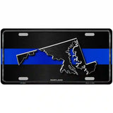 Maryland Thin Blue Line Metal Novelty License Plate 24" x 12" (LLP)