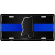 Mississippi Thin Blue Line Metal Novelty License Plate 24" x 12" (LLP)