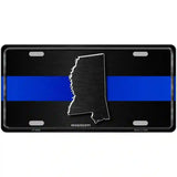 Mississippi Thin Blue Line Metal Novelty License Plate 24" x 12" (LLP)