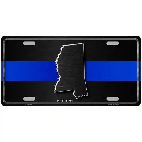 Mississippi Thin Blue Line Metal Novelty License Plate 24" x 12" (LLP)