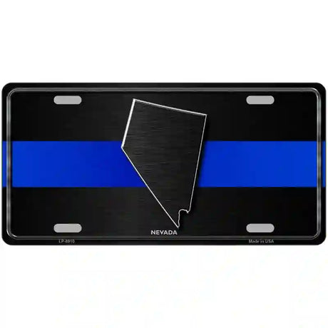 Nevada Thin Blue Line Metal Novelty License Plate 24" x 12" (LLP)