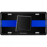 New Mexico Thin Blue Line Metal Novelty License Plate 24" x 12" (LLP)